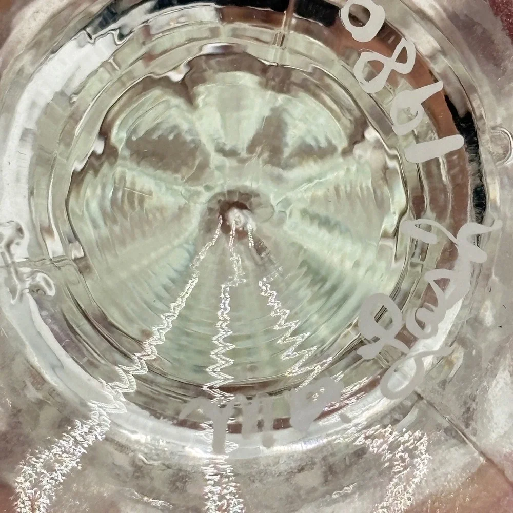 Westmoreland PANELED GRAPE Vase Glass Signed MA Lash 1980 Scalloped 8.5 X 3.5